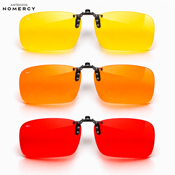 Clip NOMERCY™ para Anteojos con Aumento - Filtra las luces fuertes sin cambiar tus anteojos